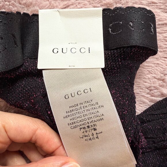Gucci GG Monogram lurex tights - Picture 4 of 8